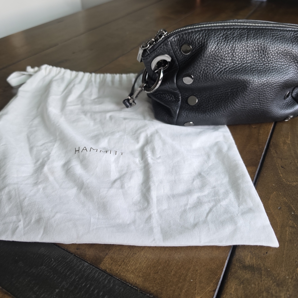 Hammitt Black Pebbled Leather Crossbody Bag
